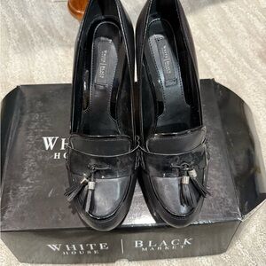 White House Black Market Tassel Black Loafers
